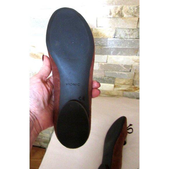 Vionic Callisto Brown Suede Ballet Shoes Size 8.5M - Picture 6 of 6